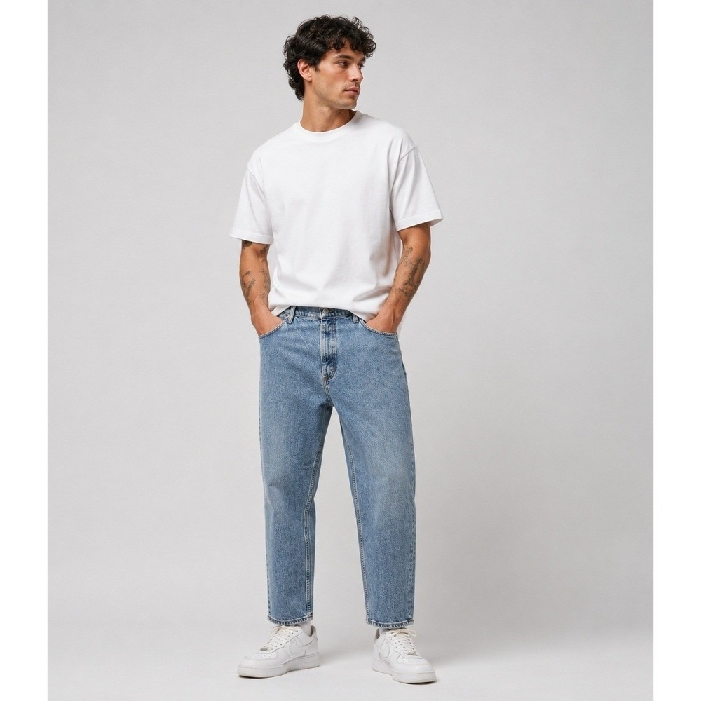 WRANGLER Jeans Mens 42x32 Blue Cotton Straight Leg